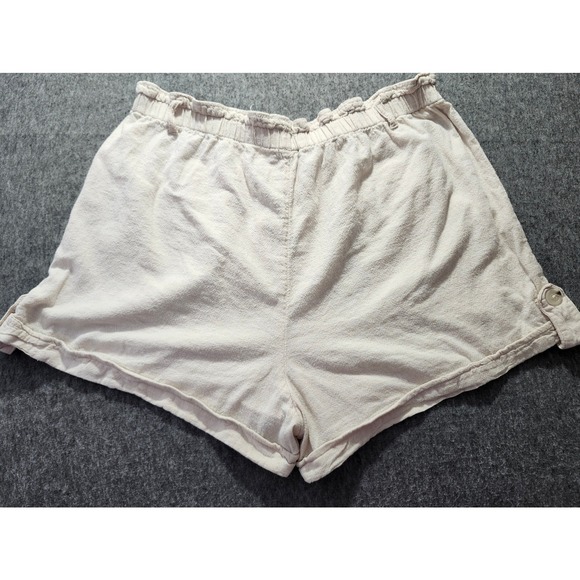 TIME‎ AND TRUE Linen Casual Shorts Women's Size XL Cream - Picture 7 of 9
